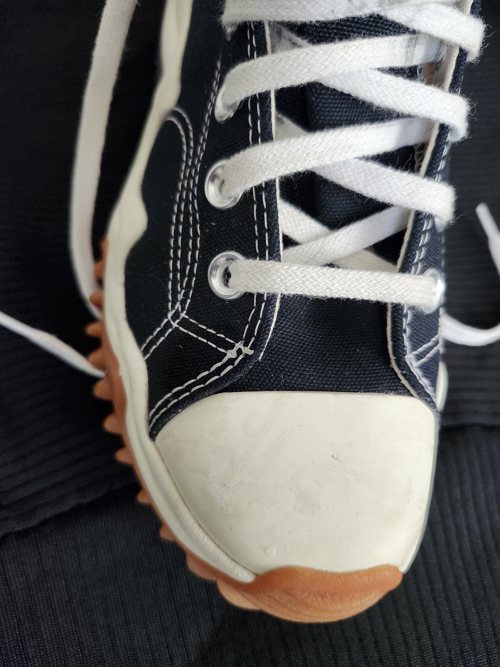 Converse Run Star Motions Black and White Canvas Sneakers with Gum Sole
